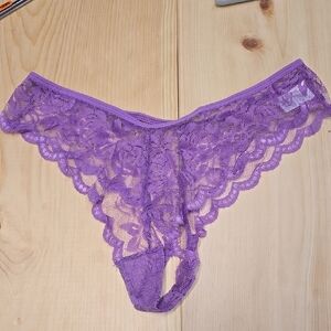 Knotty Size L Purple Lace Panties